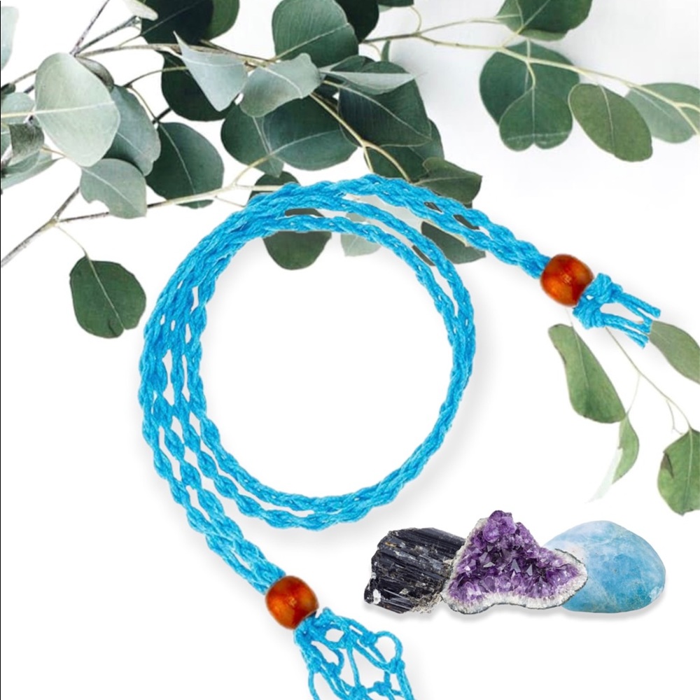 CRYSTAL STONE HOLDER NECKLACE CORD